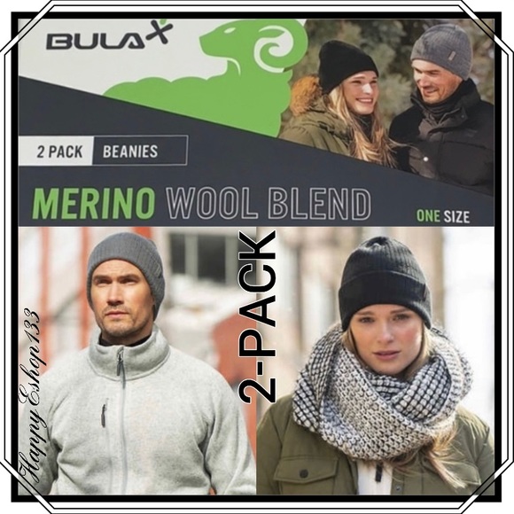 Bula Merino Wool Blend Beanies, 2-Pack, Unisex OS - Picture 8 of 16